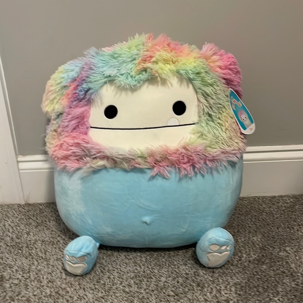 NWT Zozo squishmallow super cute Bigfoot. Tie dye